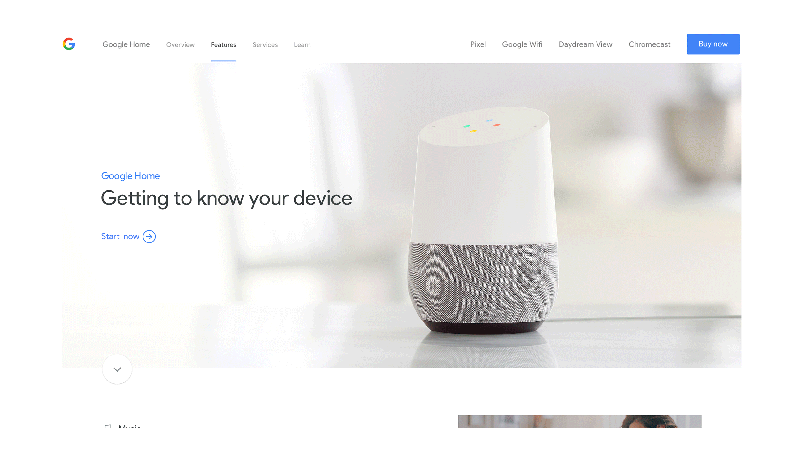 gif of google landing page design