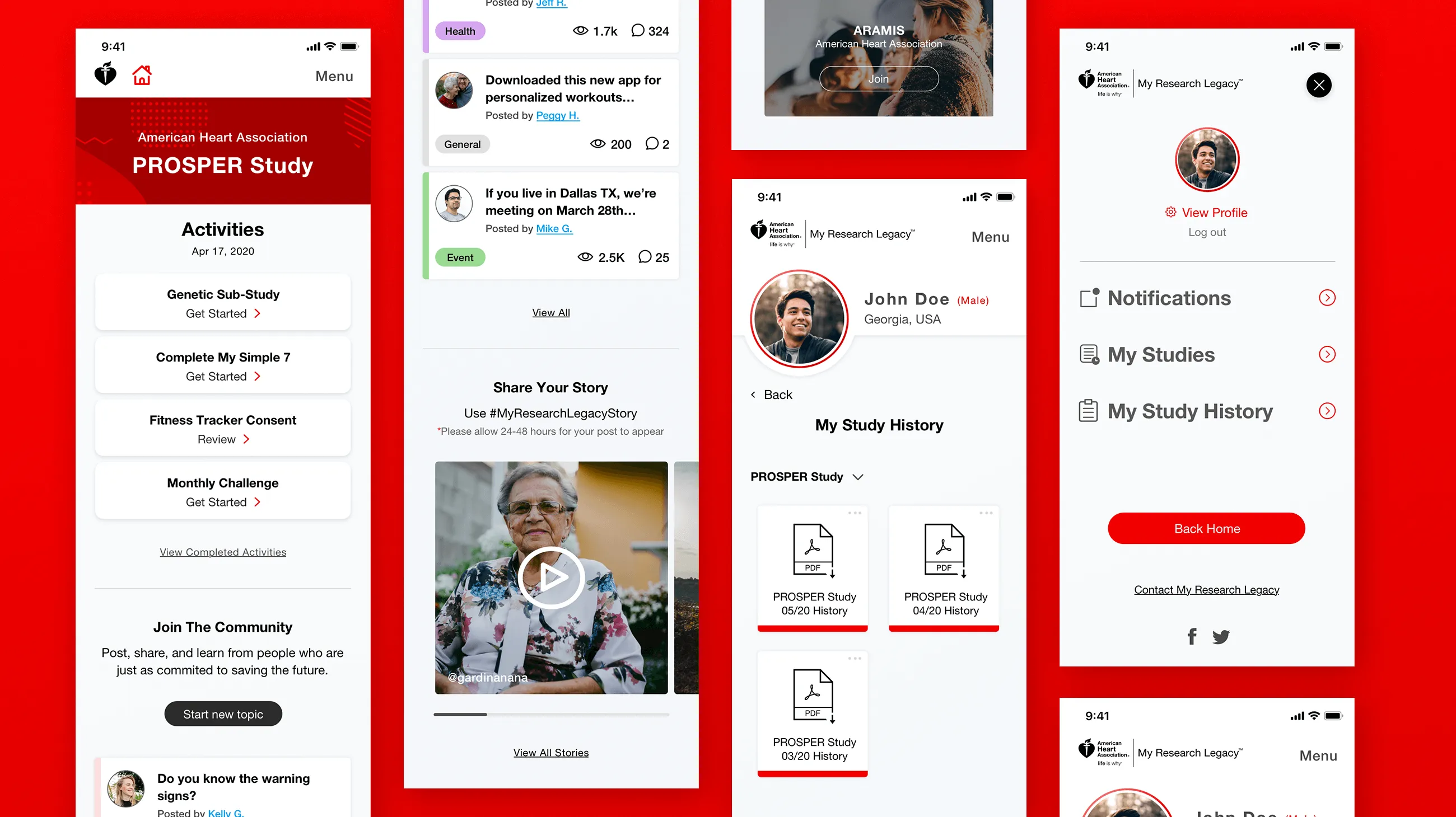 More mobile dashboard screens