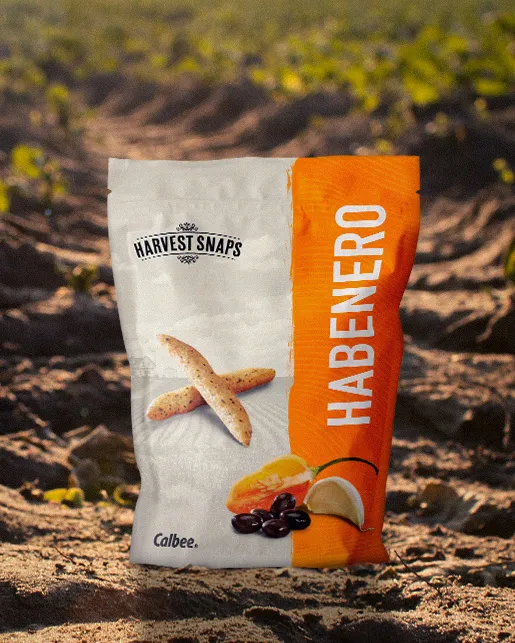 New packaging out in a field
