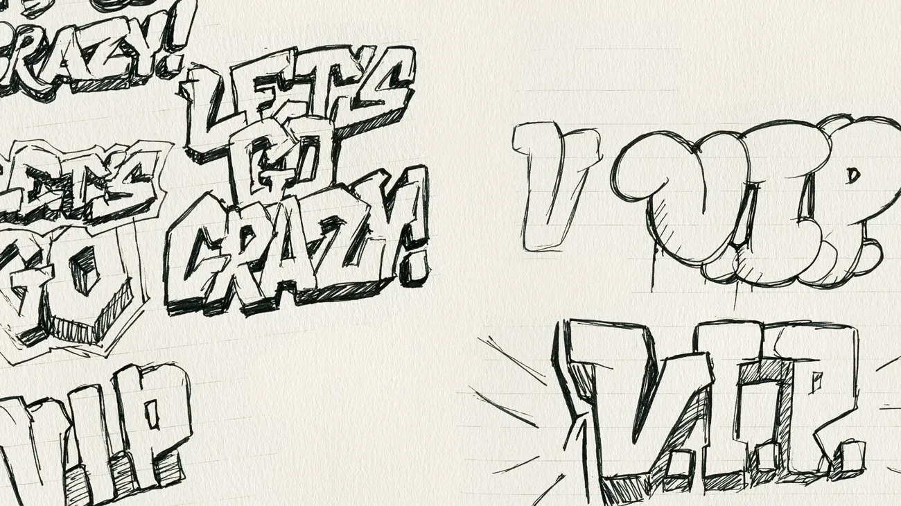 Street art logo sketch
