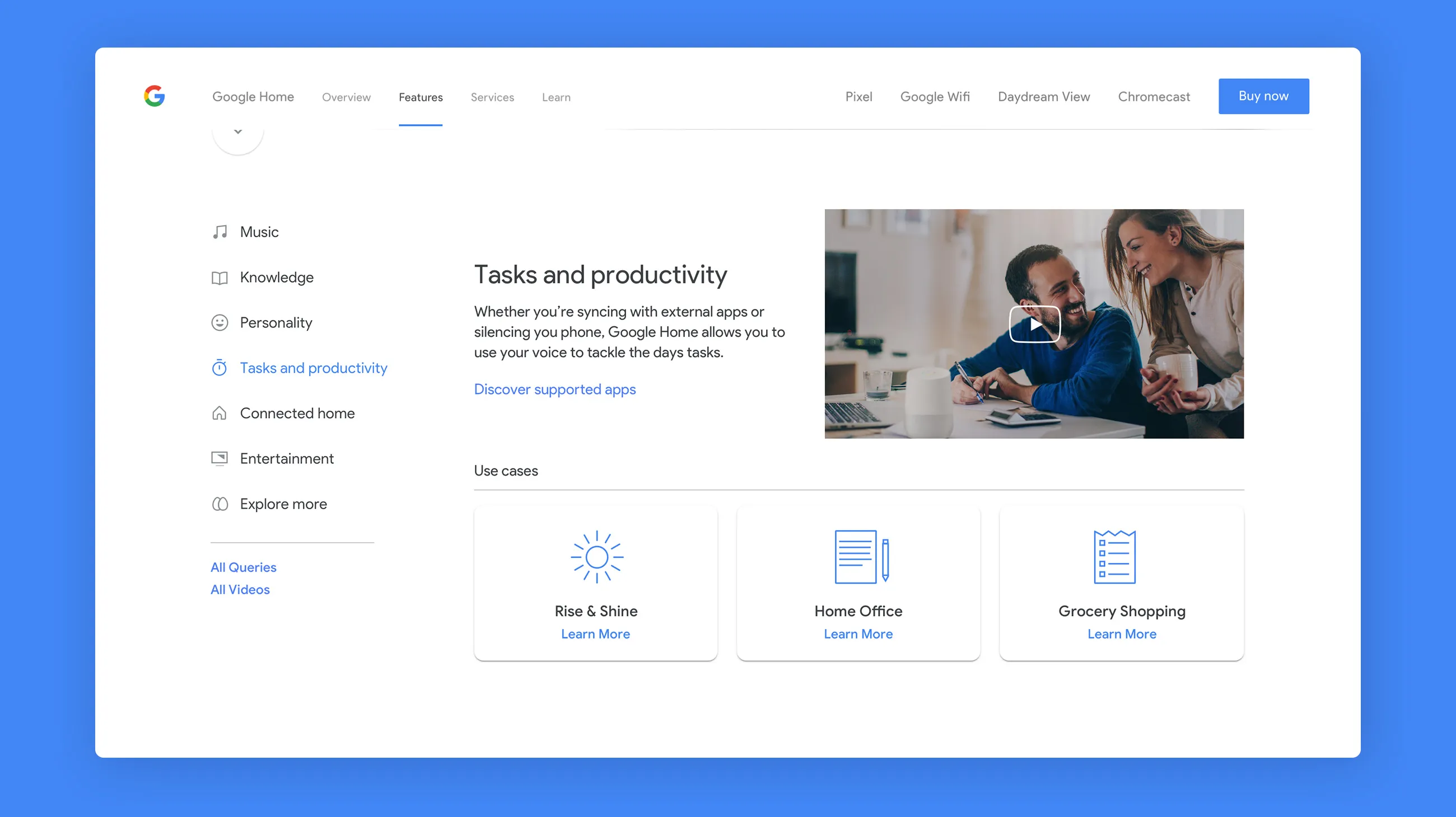 Made by Google Home training module