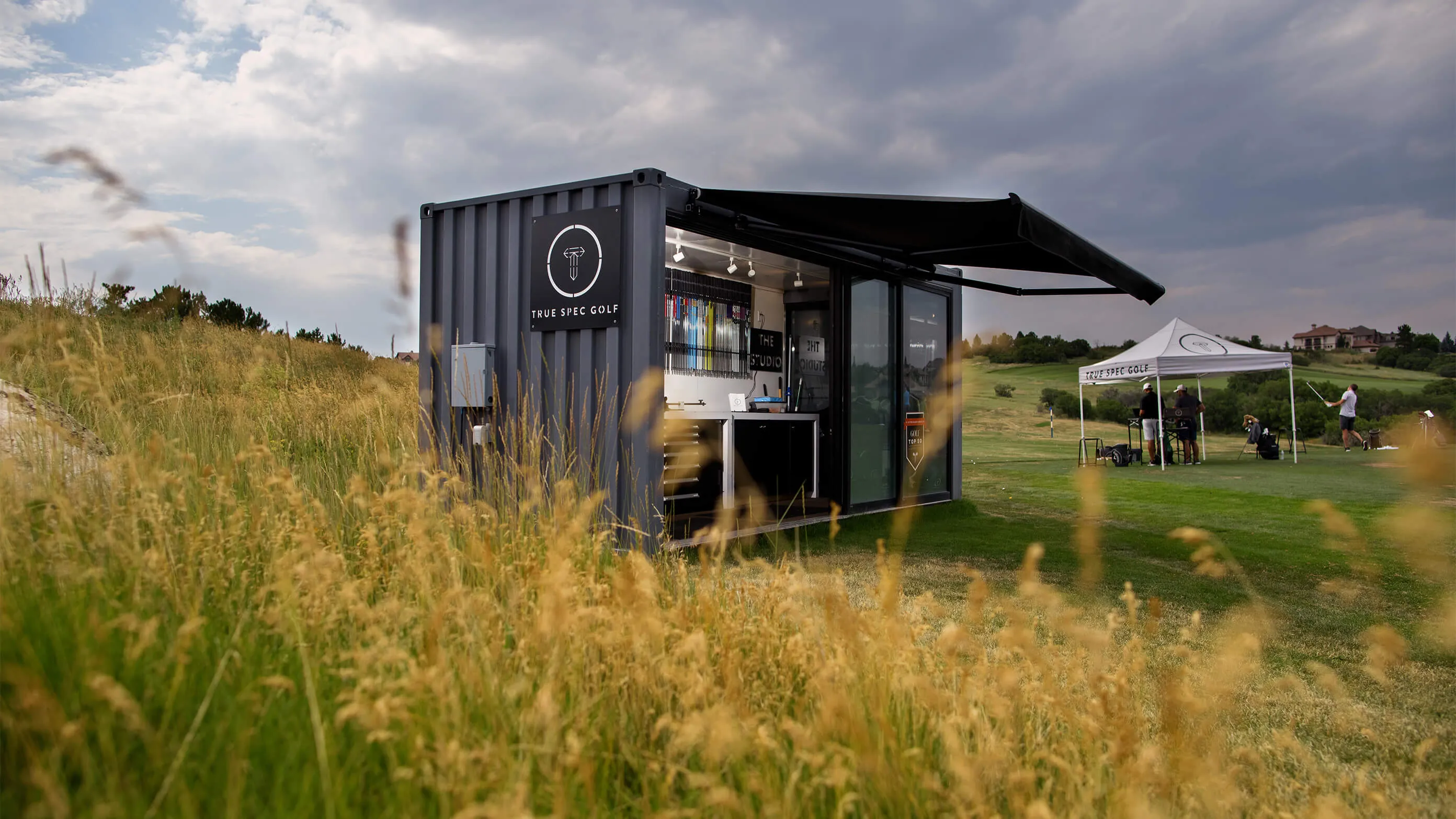 True Spec Golf container on a Denver, Colorado golf course driving range